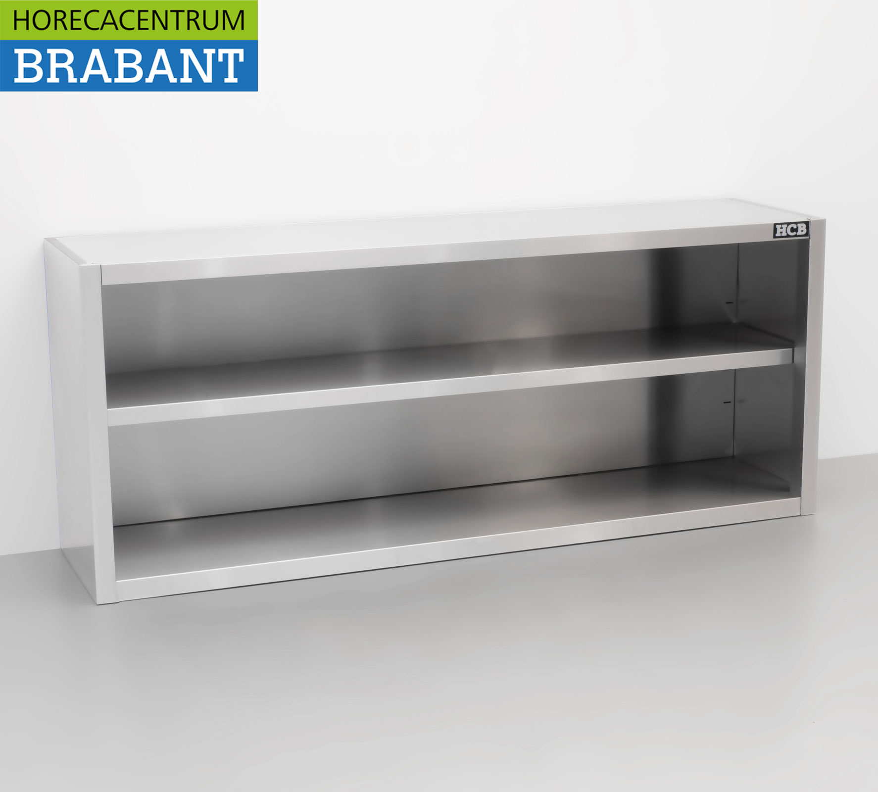HCB Armoire murale en acier inoxydable Modèle ouvert 160 cm Restauration – Image 3