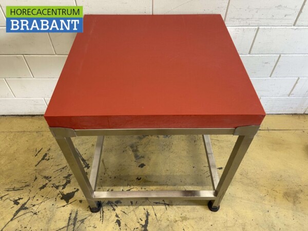 Acier inoxydable HCB Polyéthylène PE Bloc à hacher 80 x 80 cm Restauration Boucherie – Image 2