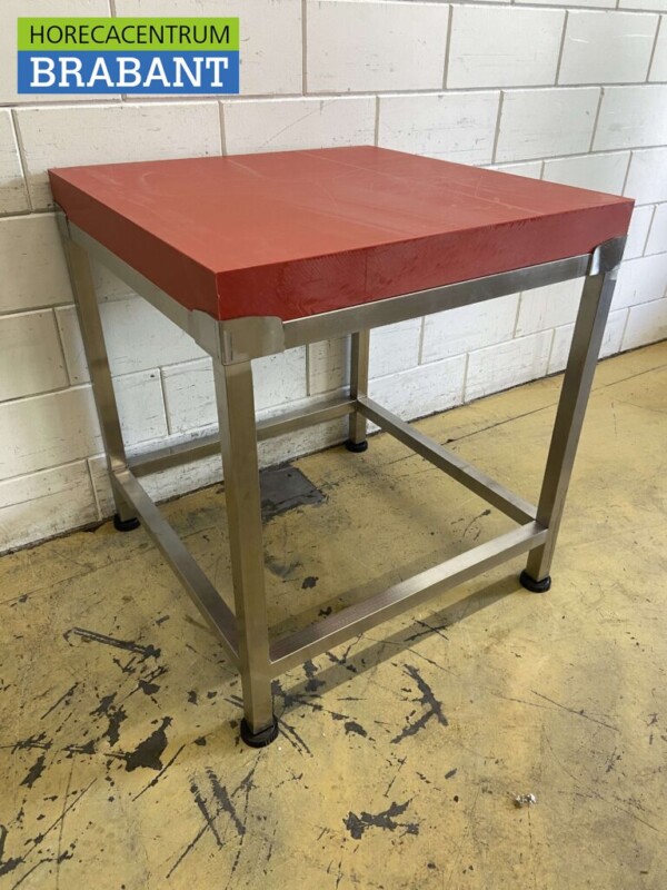 Acier inoxydable HCB Polyéthylène PE Bloc à hacher 80 x 80 cm Restauration Boucherie – Image 4