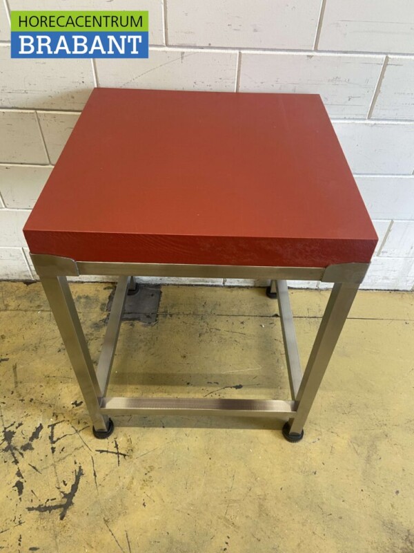 Acier inoxydable Bloc à hacher en polyéthylène PE Premium-line 70 x 70 cm Restauration Boucherie – Image 2
