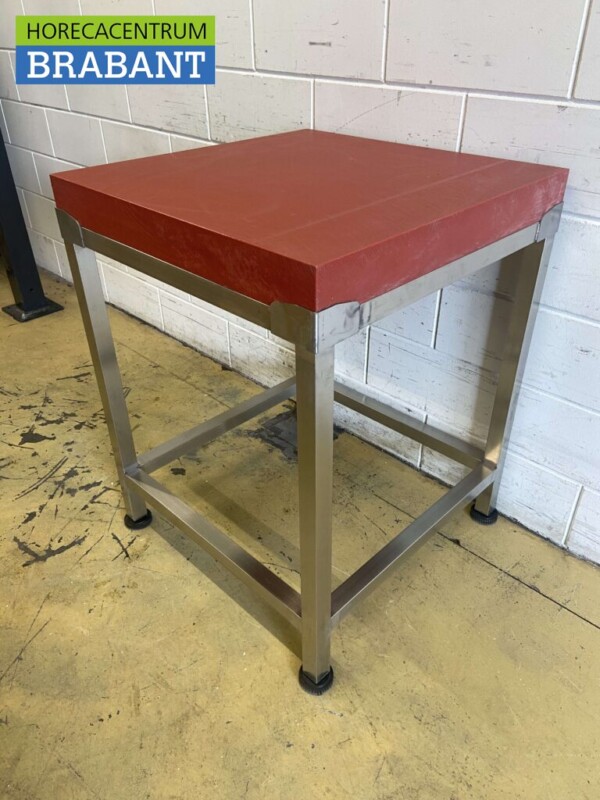 Acier inoxydable Bloc à hacher en polyéthylène PE Premium-line 70 x 70 cm Restauration Boucherie – Image 3