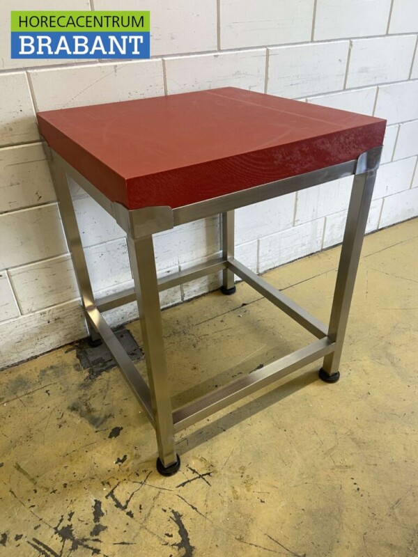 Acier inoxydable Bloc à hacher en polyéthylène PE Premium-line 70 x 70 cm Restauration Boucherie – Image 4