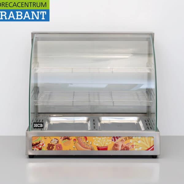 Vitrine chauffante HCB en acier inoxydable, 66 cm, 230 V, pour la restauration
