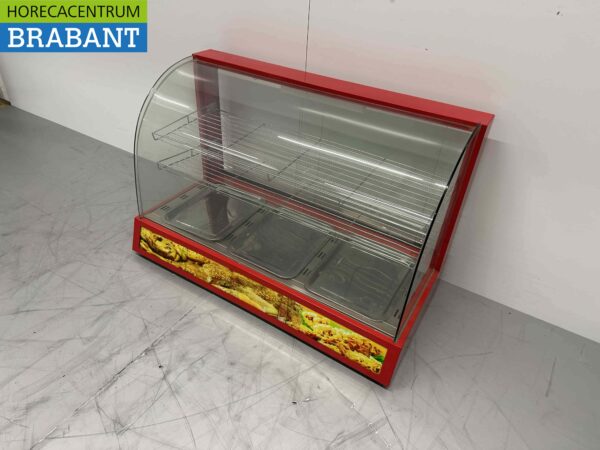Vitrine chaude en acier inoxydable 96 cm 230V Horeca – Image 2