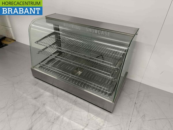 Vitrine chauffante en acier inoxydable Vitrine chauffante 90 cm 230V Horeca – Image 2