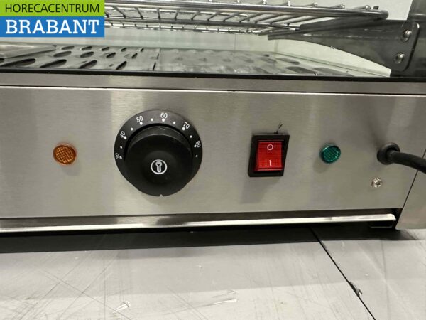 Vitrine chauffante en acier inoxydable Vitrine chauffante 90 cm 230V Horeca – Image 6