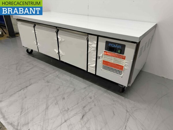Acier inoxydable Polar Réfrigération Comptoir 3 portes 179,5 cm 230V Horeca – Image 2