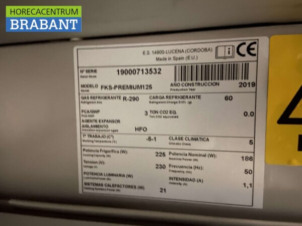 Réfrigérateur en acier inoxydable Coreco pour poissons 125 litres 230V Horeca – Image 6
