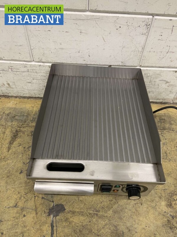 Acier inoxydable Plaque de gril Grille striée 36 cm 230V Horeca – Image 3