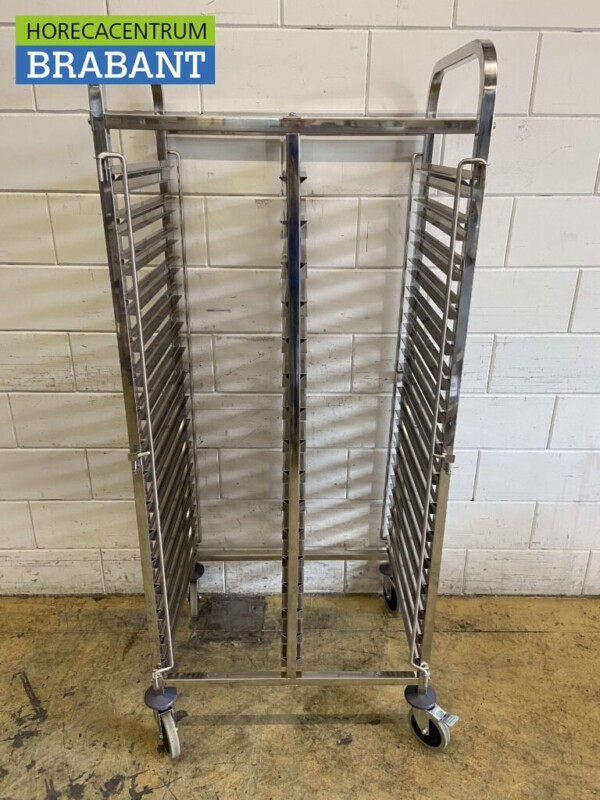 Acier inoxydable Chariot à double plateau 30 x 1/1 Gastronorm GN Catering
