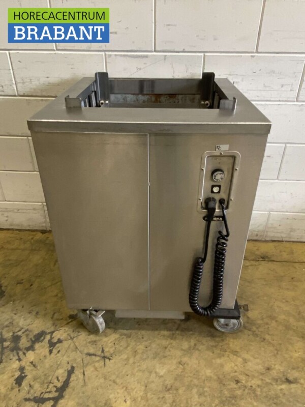 Acier inoxydable Mobile Distributeur de gobelets chauffants 50 x 50 cm 230V Horeca
