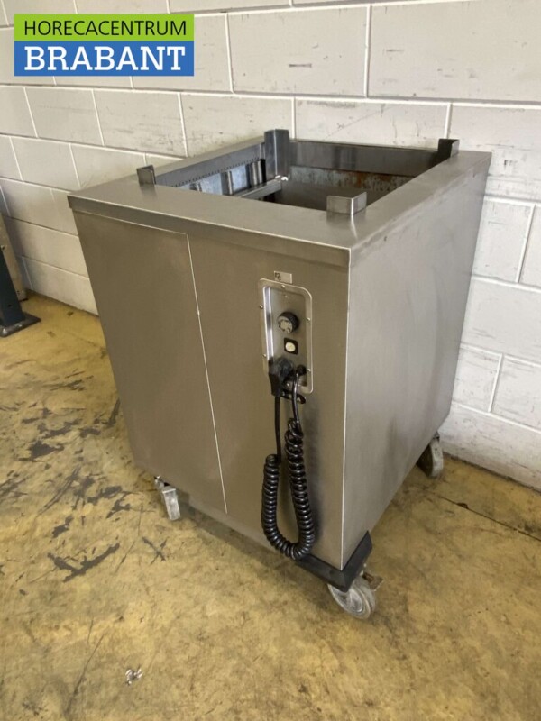 Acier inoxydable Mobile Distributeur de gobelets chauffants 50 x 50 cm 230V Horeca – Image 2