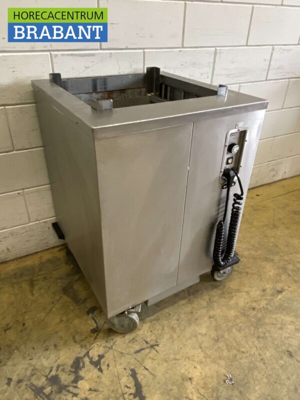 Acier inoxydable Mobile Distributeur de gobelets chauffants 50 x 50 cm 230V Horeca – Image 3