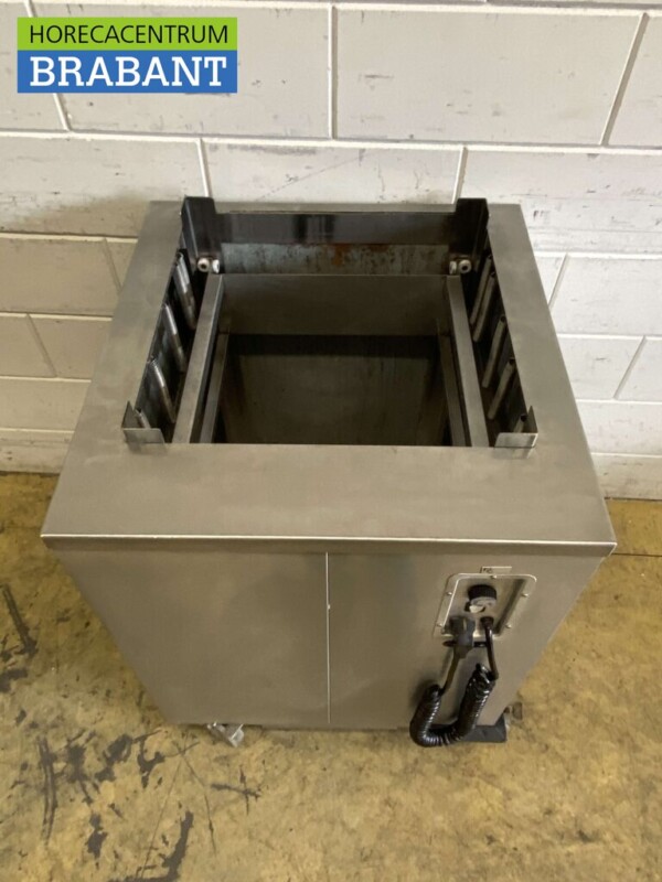 Acier inoxydable Mobile Distributeur de gobelets chauffants 50 x 50 cm 230V Horeca – Image 4