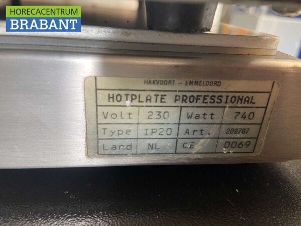 Plaque chauffante Plaque chauffante 1/1 gastronorm GN 53 x 32,5 cm 800 watts 230V Horeca – Image 4