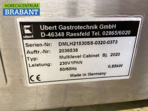 Vitrine Ubert Hot en acier inoxydable Bj. 2020 80 cm 230V Horeca – Image 9
