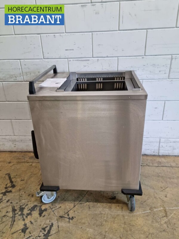 Acier inoxydable Mobile Distributeur de gobelets chauffants 50 x 50 cm 230V Horeca