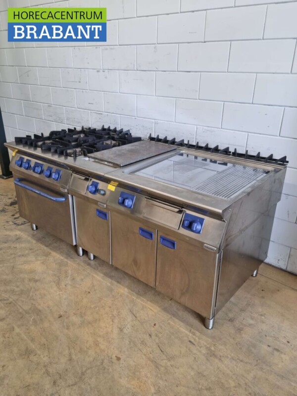 Acier inoxydable Electrolux Baking line cooker Plaque de cuisson et miroir 200 cm GAS Catering – Image 7