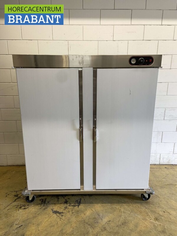 Chariot de banquet HCB en acier inoxydable armoire chauffante 2 portes 22 x 2/1 GN 230V Horeca