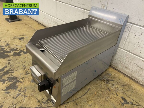 Planche à griller Gastro-Inox en acier inoxydable Planche à griller Plancha nervurée 30 cm 230V Horeca – Image 3