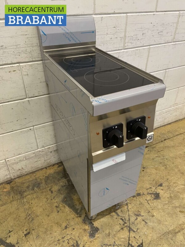 Acier inoxydable Gastro-Inox 2 brûleurs Cuisinière électrique vitrocéramique 230V Horeca – Image 5