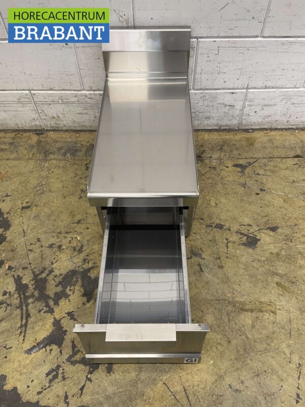 Meuble de travail Gastro-Inox en acier inoxydable Meuble neutre avec tiroir 30 cm Restauration – Image 3