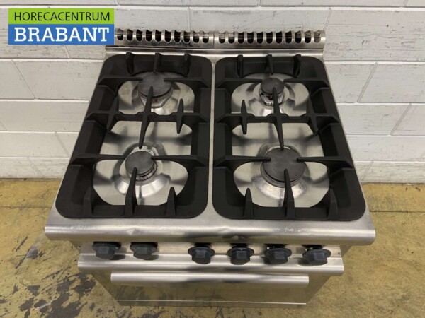 Plaque de cuisson à gaz 4 feux Electrolux en acier inoxydable avec four 400V 70 cm Horeca – Image 4