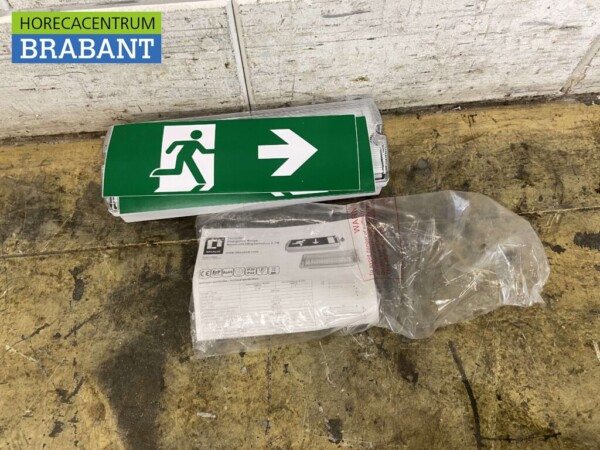 Eclairage de secours Eclairage de sortie de secours Eclairage de secours 230V Batterie Horeca Shop