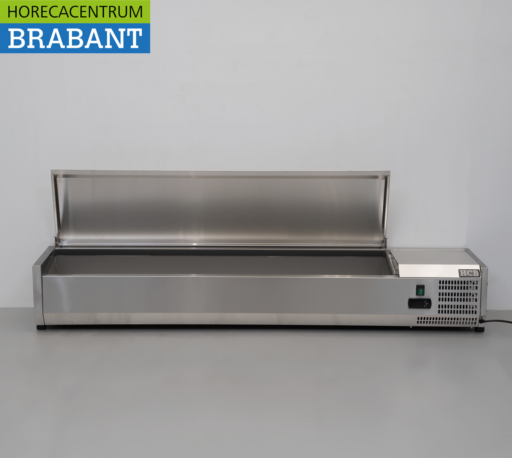 HCB inox Vitrine de comptoir Vitrine de comptoir saladière 8 x 1/4 GN 160 cm Horeca – Image 4