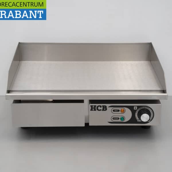 Plaque de cuisson en acier inoxydable HCB, plaque lisse, 55 cm, 230 V, pour la restauration