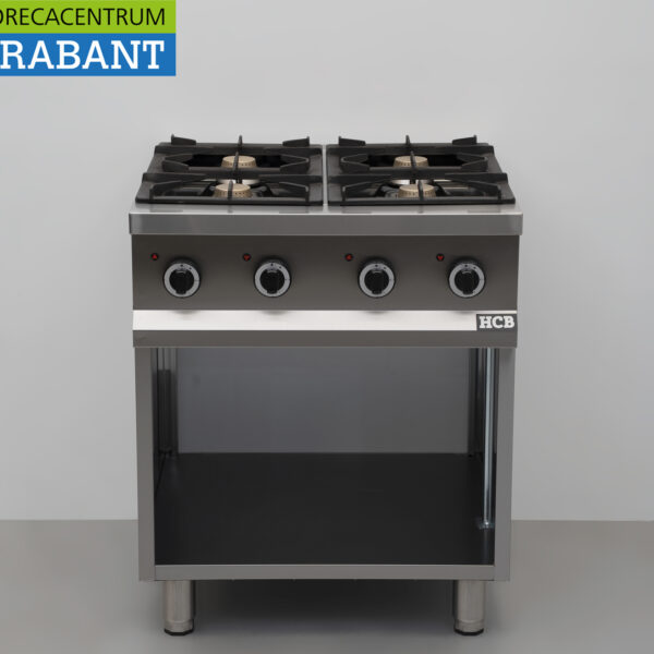 HCB acier inoxydable Cuisinière à gaz 4 brûleurs Série 700 70 cm 24 kW Horeca
