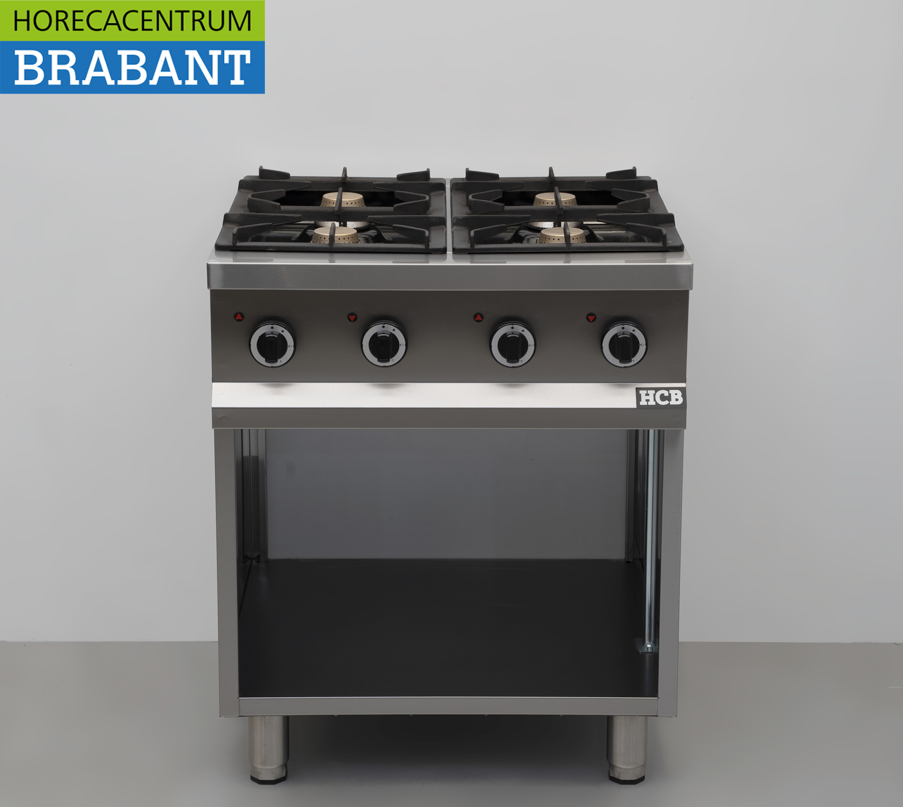 HCB acier inoxydable Cuisinière à gaz 4 brûleurs Série 700 70 cm 24 kW Horeca