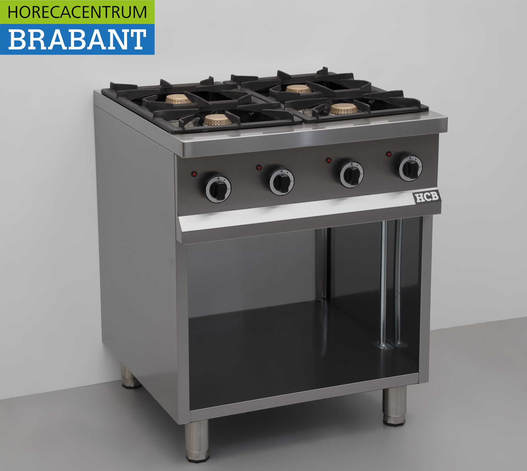 HCB acier inoxydable Cuisinière à gaz 4 brûleurs Série 700 70 cm 24 kW Horeca – Image 3