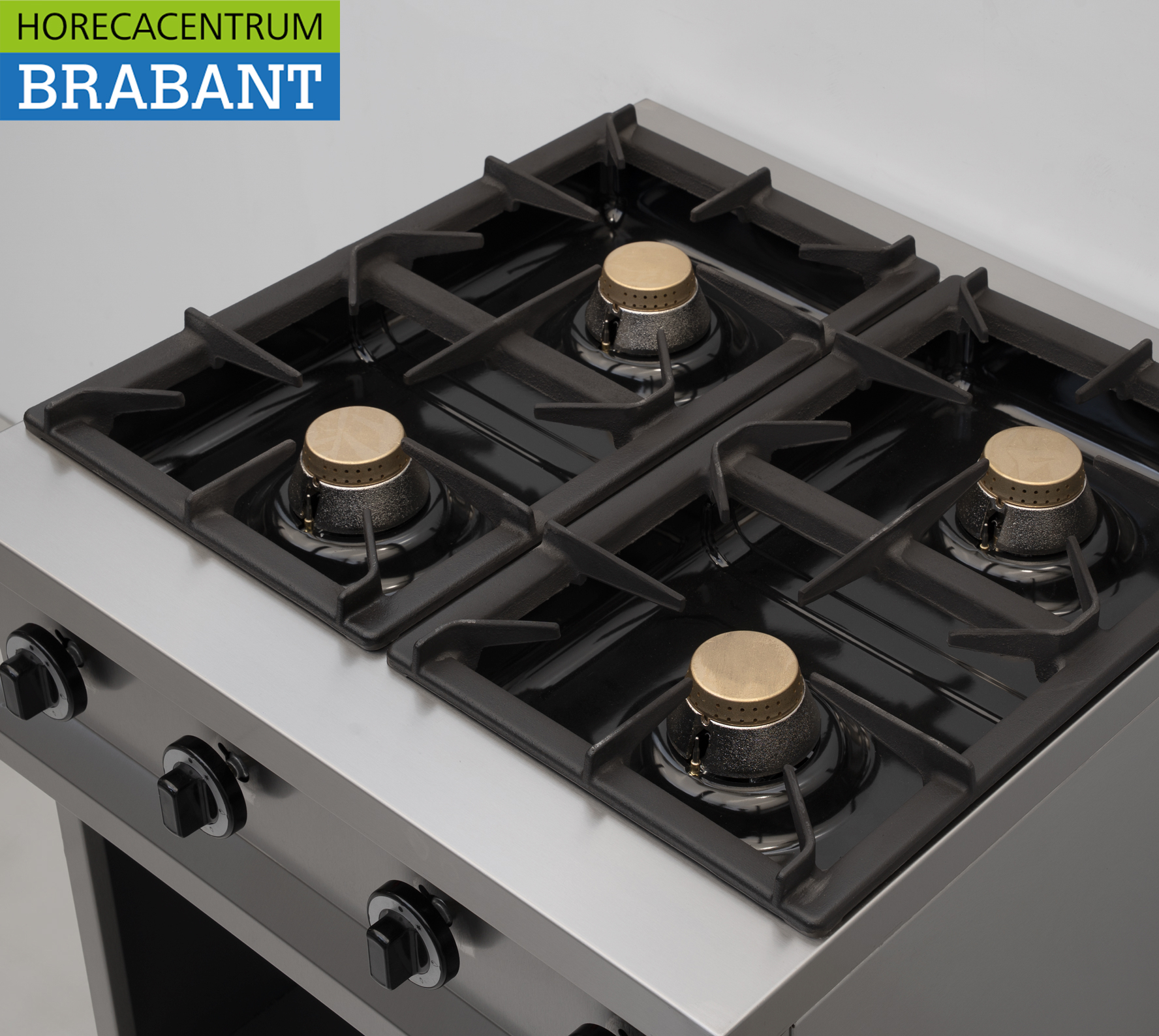 HCB acier inoxydable Cuisinière à gaz 4 brûleurs Série 700 70 cm 24 kW Horeca – Image 4