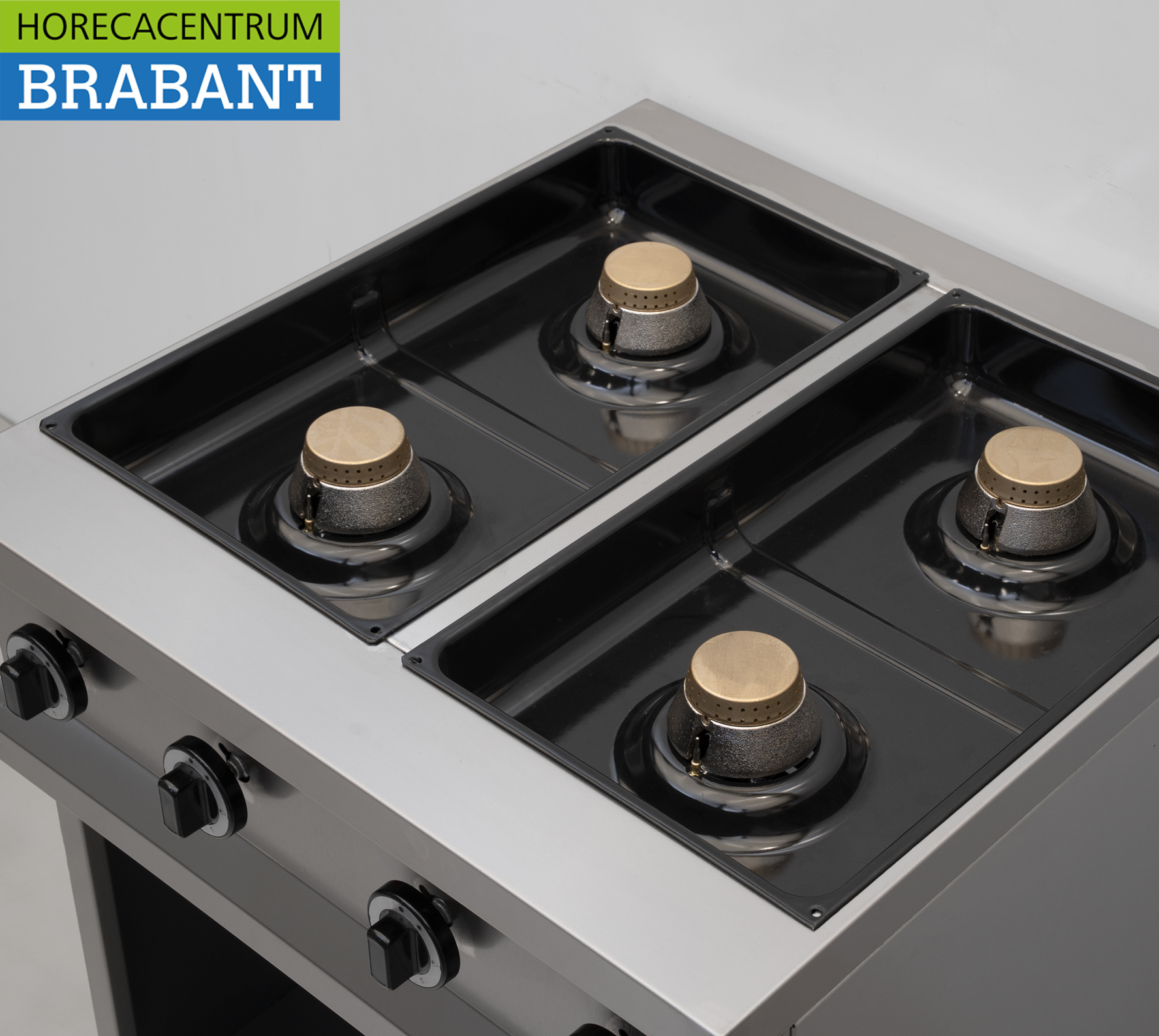 HCB acier inoxydable Cuisinière à gaz 4 brûleurs Série 700 70 cm 24 kW Horeca – Image 5
