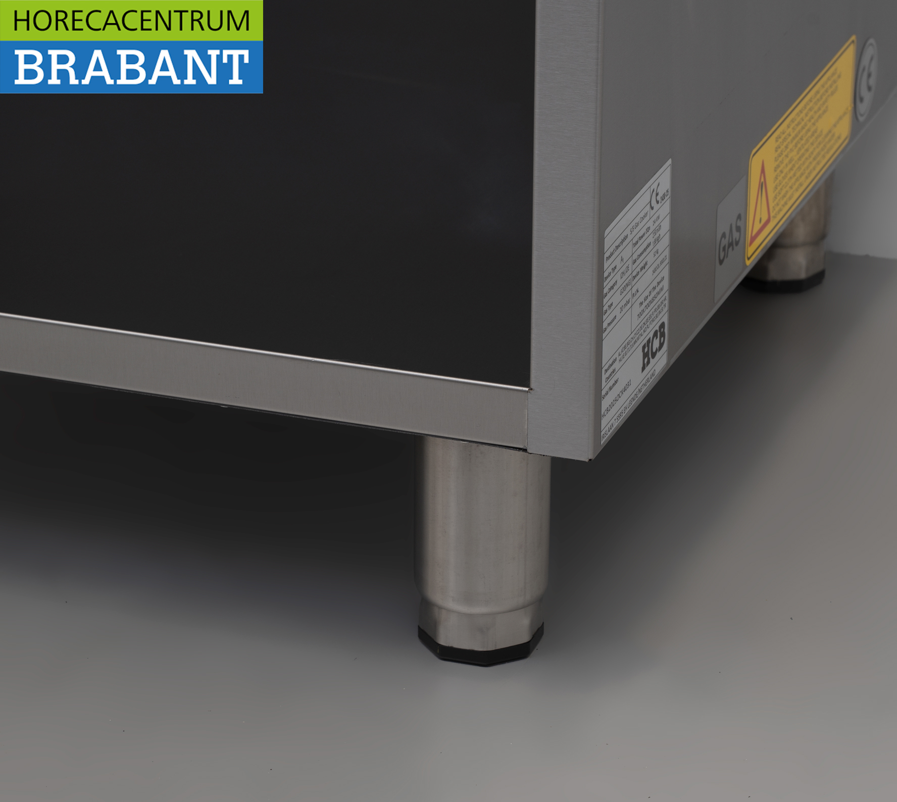 HCB acier inoxydable Cuisinière à gaz 4 brûleurs Série 700 70 cm 24 kW Horeca – Image 7