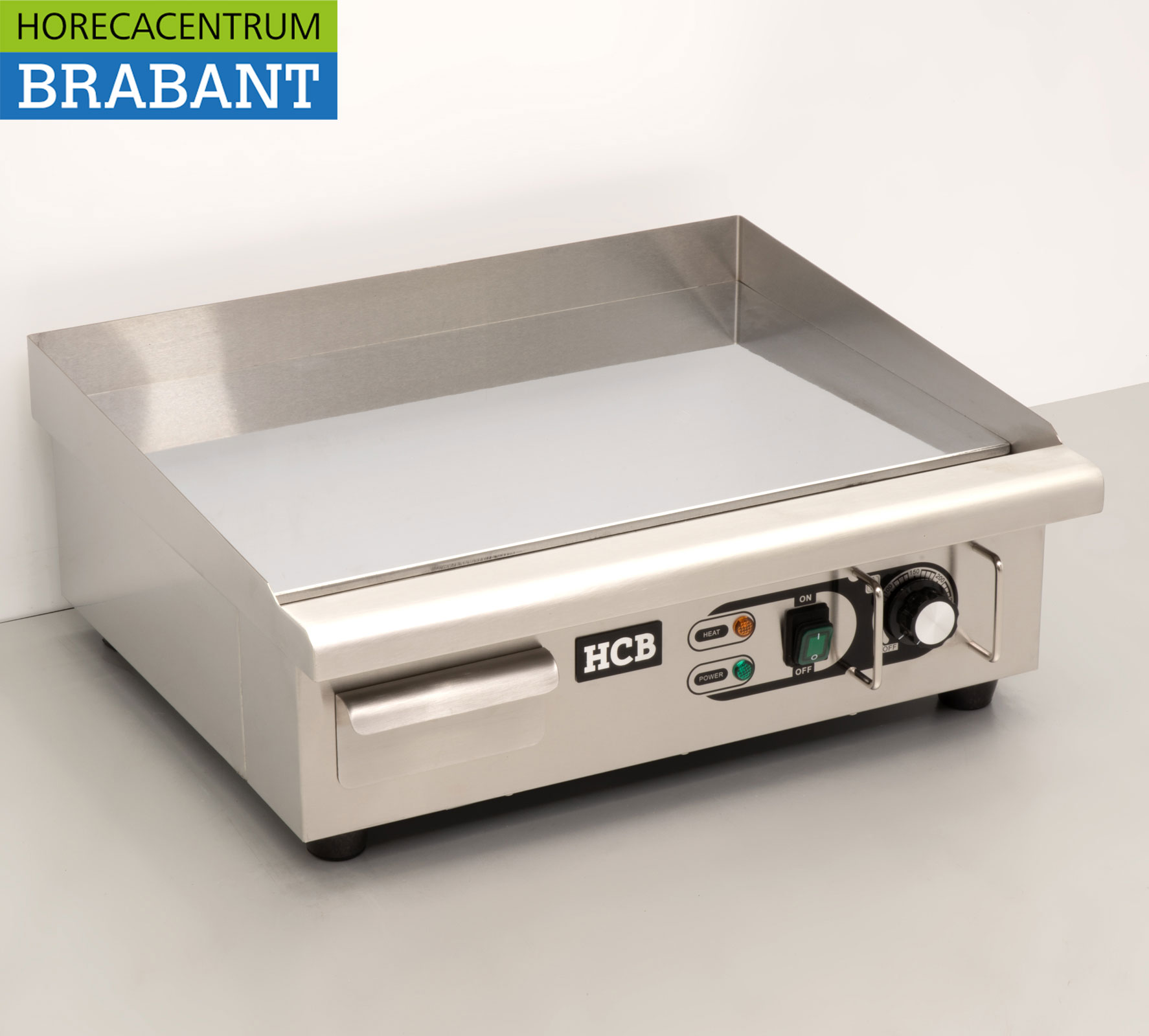 HCB Acier inoxydable Plaque de gril miroir Chrome Plaque de gril 55 cm 230V Horeca – Image 3