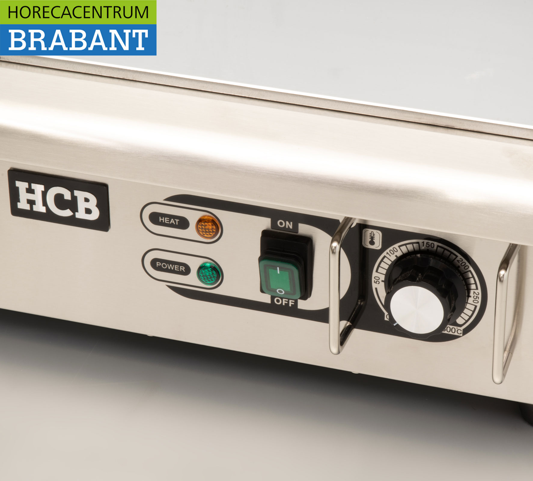 HCB Acier inoxydable Plaque de gril miroir Chrome Plaque de gril 55 cm 230V Horeca – Image 4