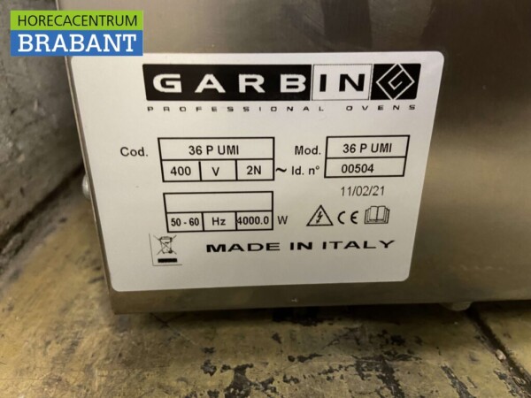 Four à convection Garbin en acier inoxydable Air chaud 60/40 cm 400V Horeca – Image 6