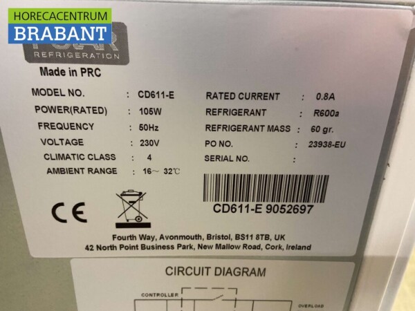 Polar CD610 Réfrigérateur 150 litres 230V Horeca – Image 5