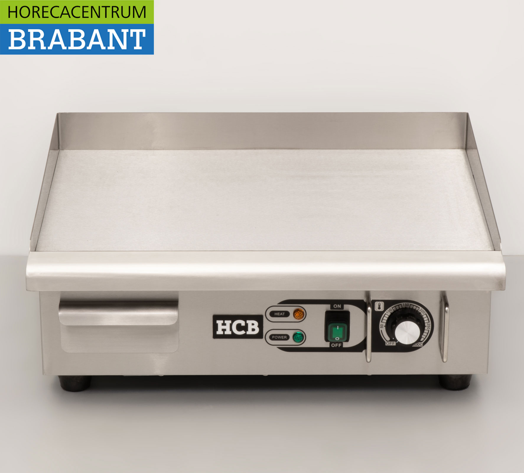 HCB Acier inoxydable Plaque de gril lisse 55 cm 230V Horeca