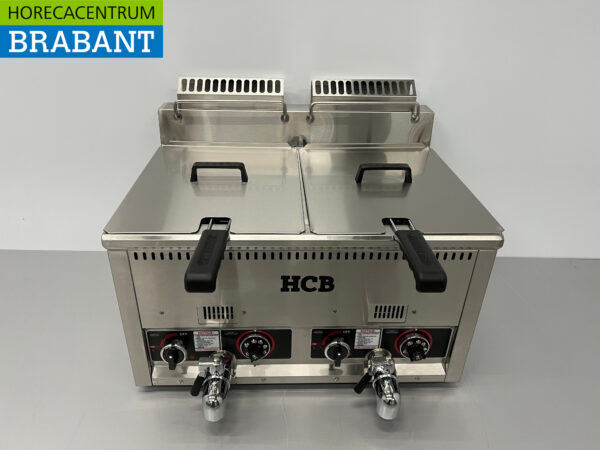 Friteuse double en acier inoxydable 2 x 21 litres PROPAAN gas Catering