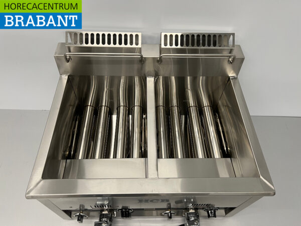 Friteuse double en acier inoxydable 2 x 21 litres PROPAAN gas Catering – Image 5