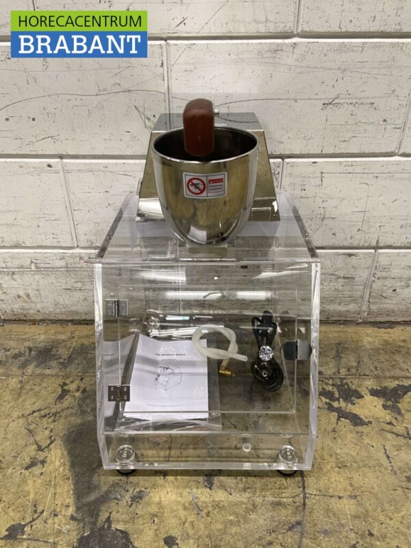 Broyeur à glace chromé Broyeur à glace en plexiglas bunker 20 kg par heure 230V Horeca