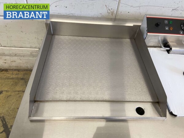 Plaque de cuisson en acier inoxydable avec friteuse 8 litres 230V Horeca – Image 5