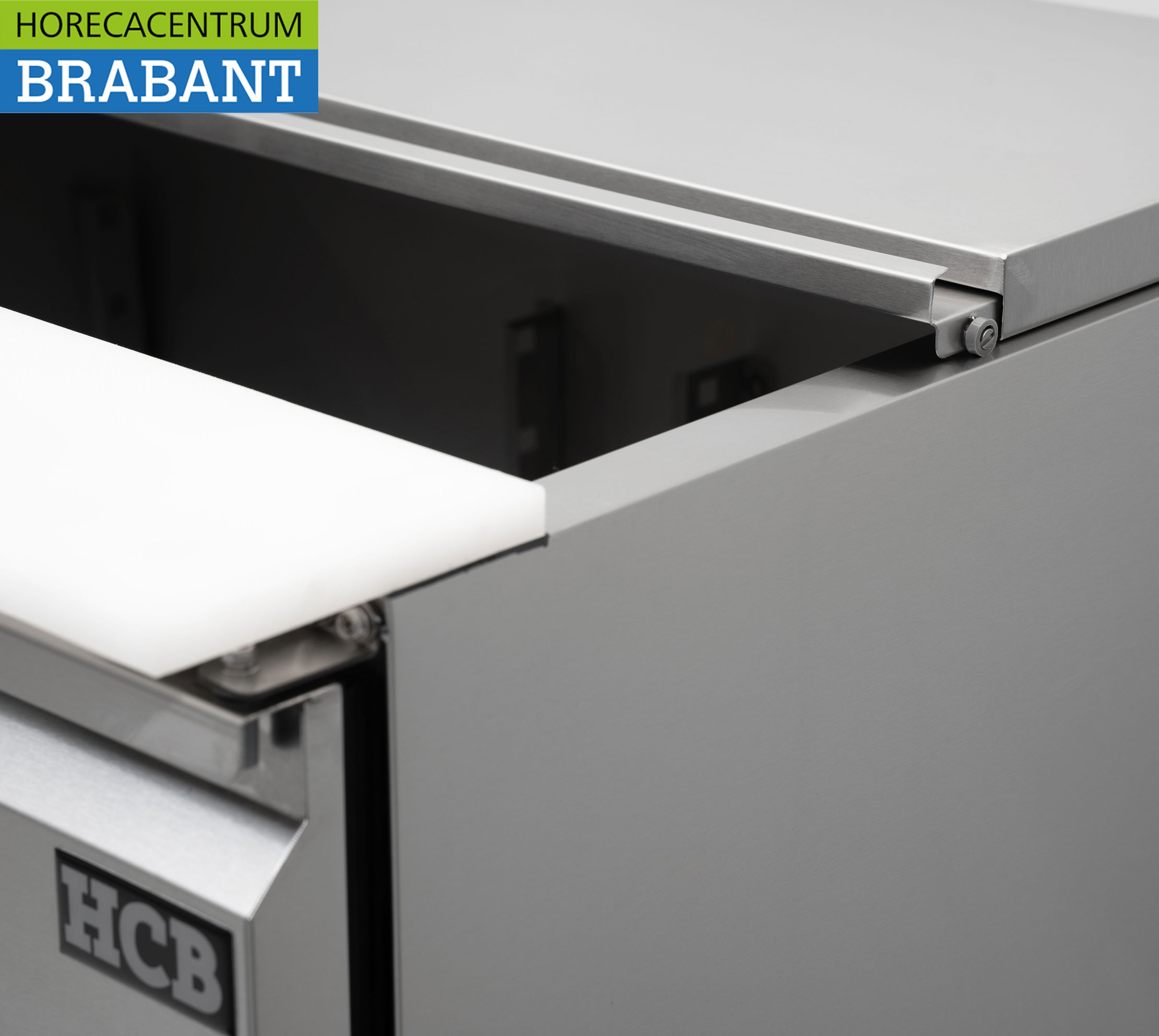 HCB inox Saladette Réfrigérée Comptoir 2 portes 1/1 GN 90 cm 230V Horeca – Image 5