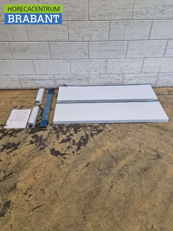 Étagère double en acier inoxydable 120 x 30 cm Horeca