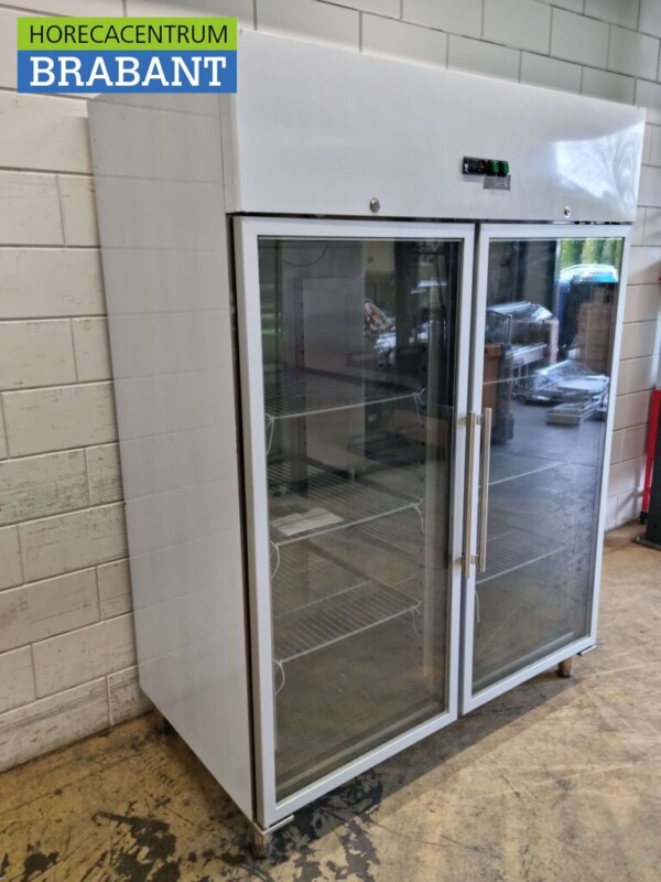 Acier inoxydable Congélateur double porte 2 portes en verre Congélateur 1300 litres 230V Horeca – Image 3