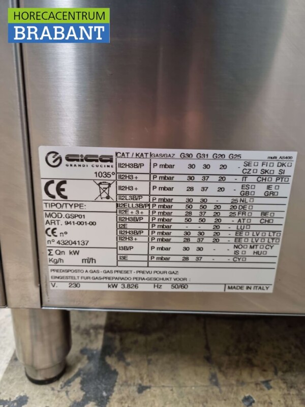 Giga Fast Oven en acier inoxydable Four à air chaud GSP01 230V Horeca – Image 7