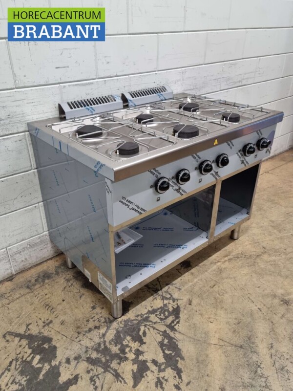 Gazinière MBM Dexion 6 feux en acier inoxydable 110 cm GAS Horeca – Image 4